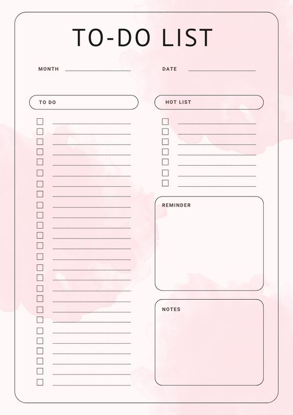 Soft Hues To Do List