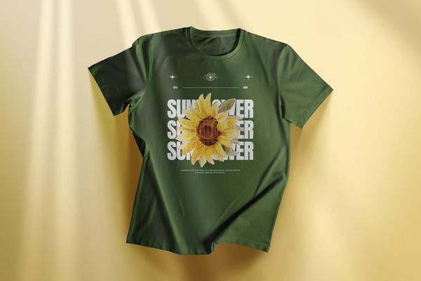 Green Streetwear T-Shirt Mockup