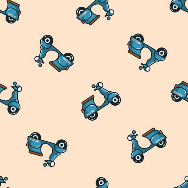 Retro Scooter Pattern