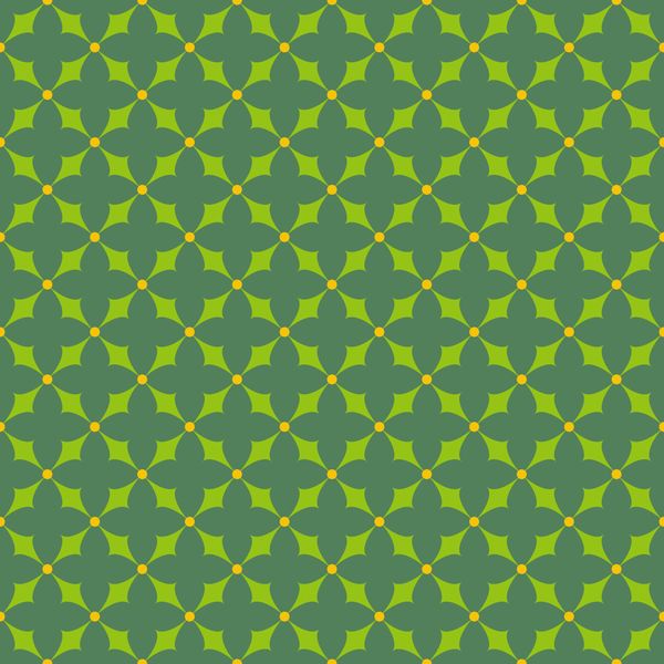 Quatrefoil Green Pattern