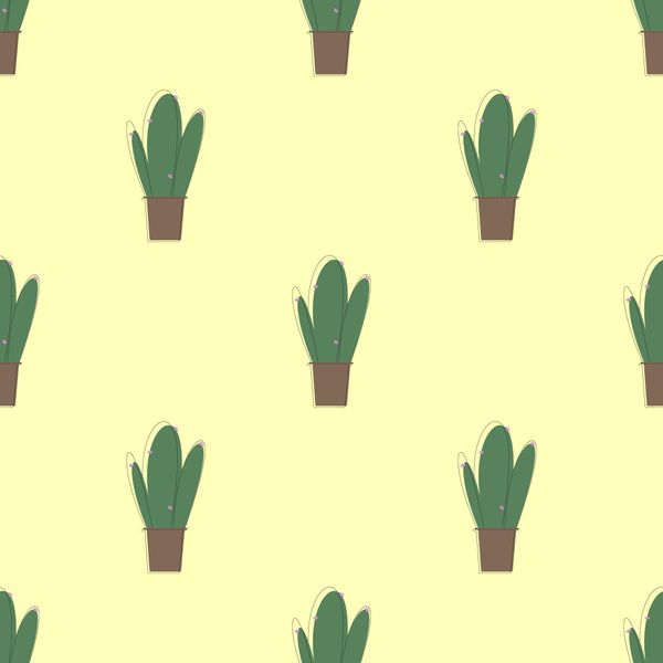 Cactus Pot Pattern