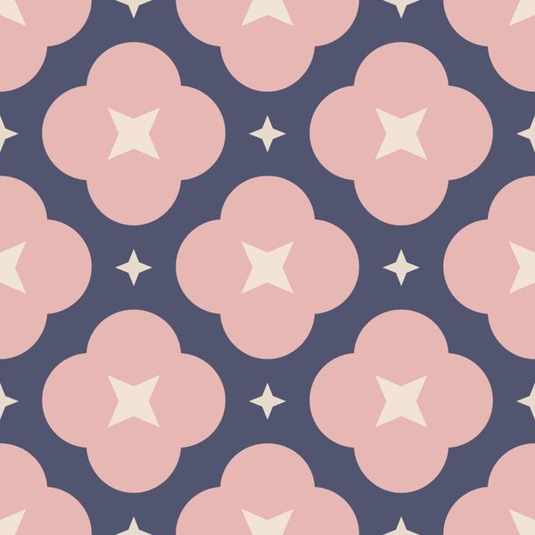 Pastel Floral Geometric Pattern