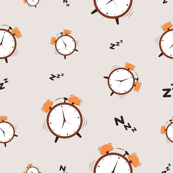 Cute Clock Cartoon Pattern