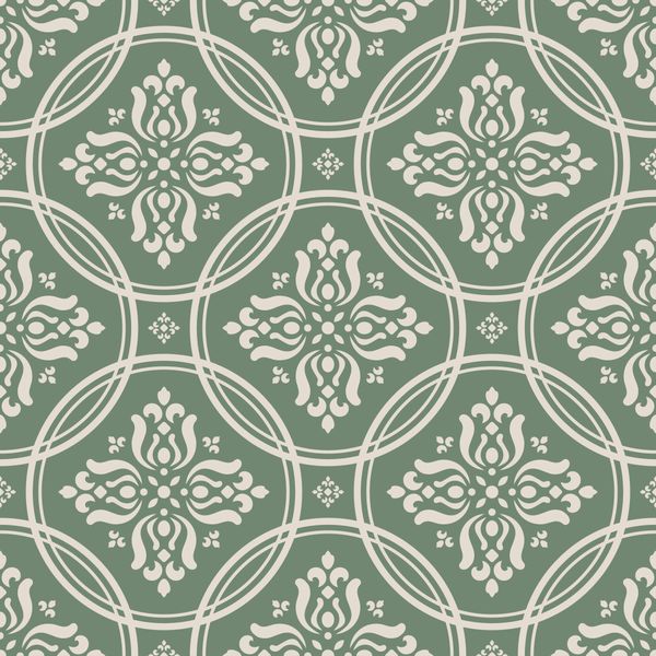 Vintage Damask Tile Pattern
