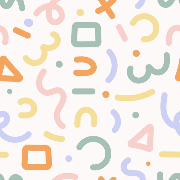 Pastel Playground Doodle Pattern