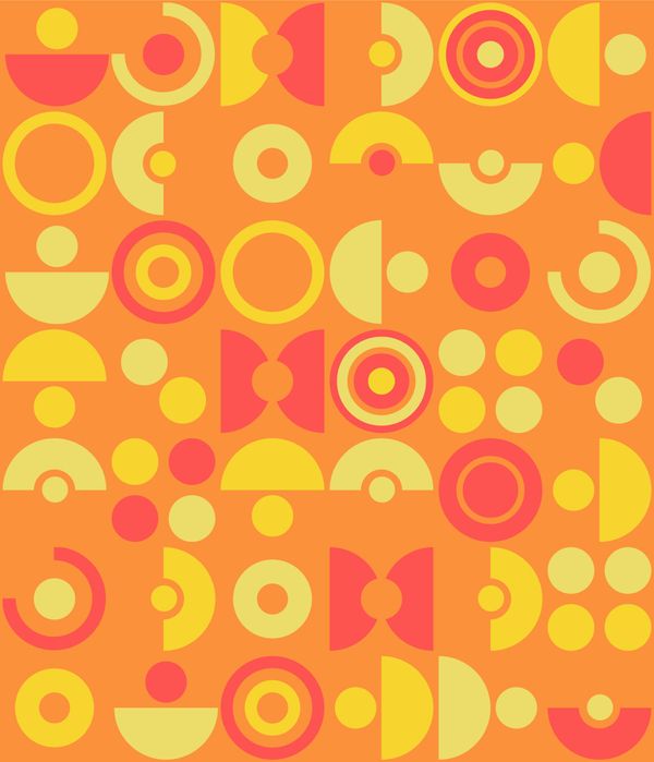 Blaze Orange Geometric Pattern