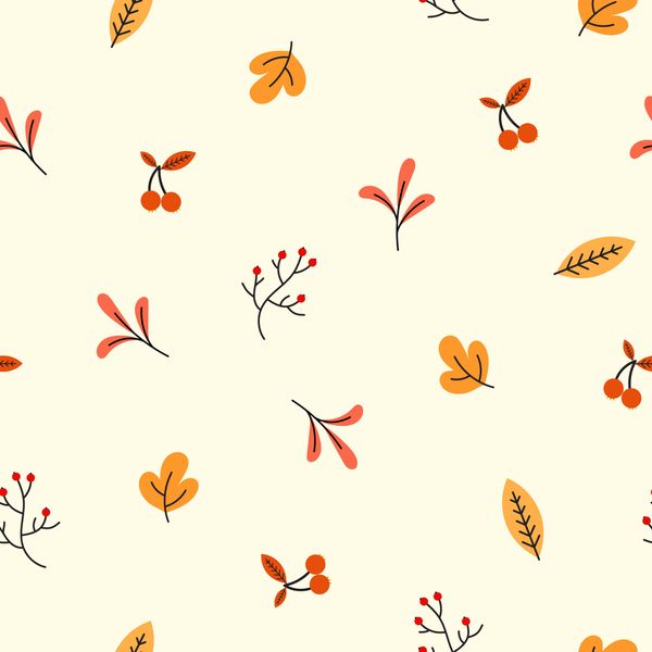 Autumn Floral Seamless Pattern
