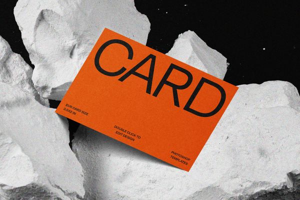 Business Card Mockup on Stone