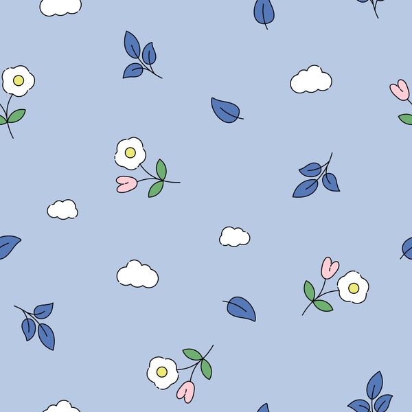 Calm Sky Floral Pattern