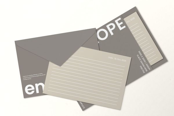 Modern Letter Envelope Mockup