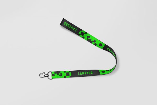 Simple Square Lanyard Mockup