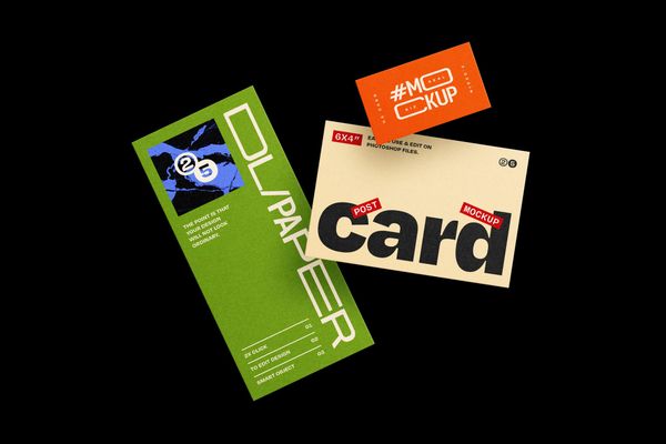 DL Paper and Cards Mockup