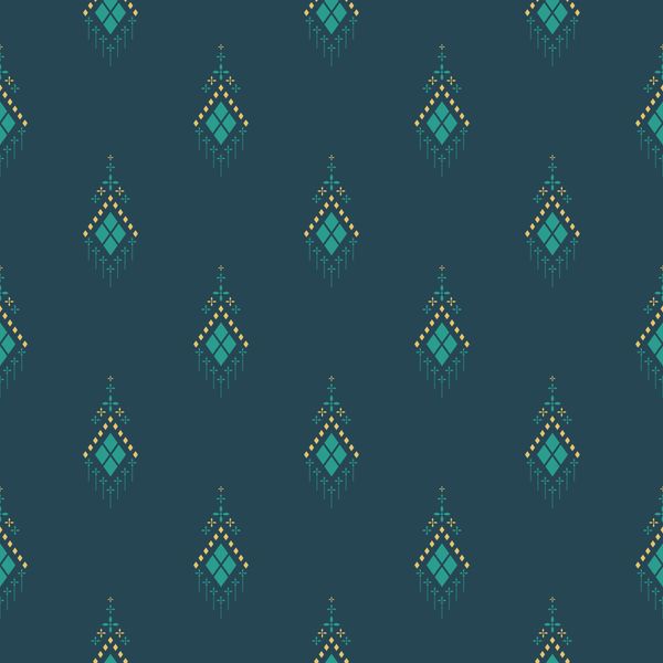 Geometric Jewel Motif Pattern