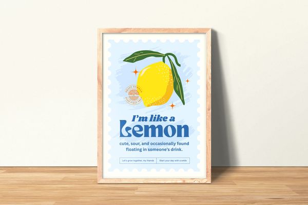 I’m Like a Lemon Quote Poster Frame Mockup