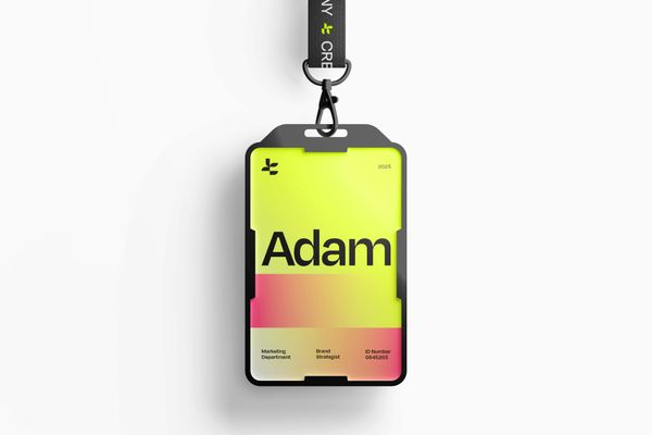Modern Gradient ID Card Mockup