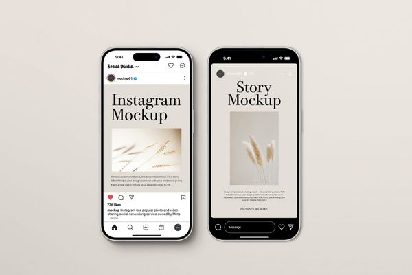 Instagram Feed & Story Mockup