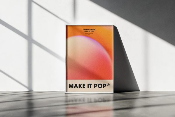 Modern Poster Frame Mockup with Sunlight Shadows