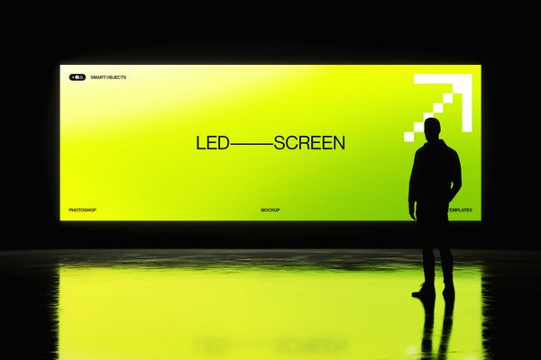 Modern LED Display Screen Mockup