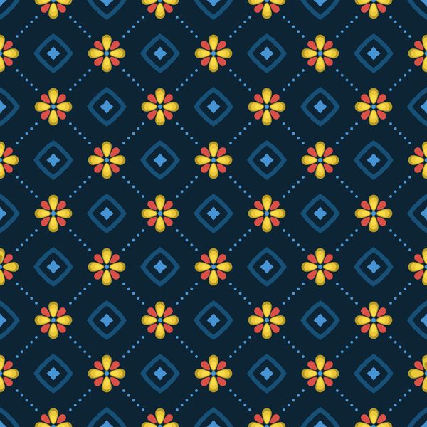 Luminous Petal Diamond Pattern