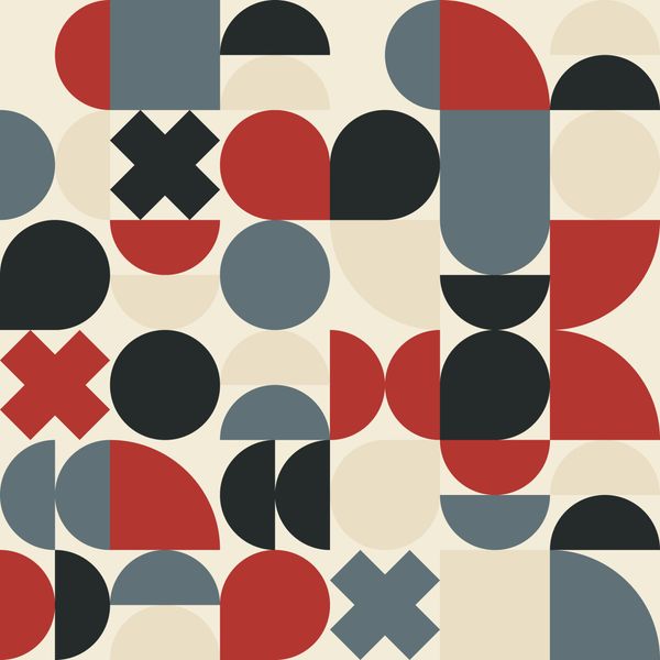 Modern Bauhaus Tiles Pattern