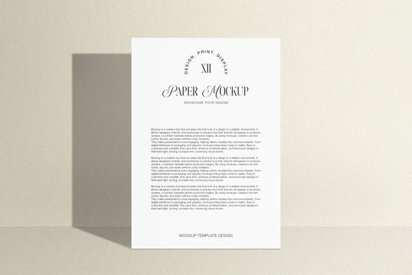 Clean and Realistic Paper Mockup