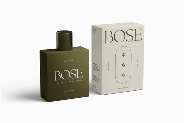 Perfume Bottle and Box Mockup Set