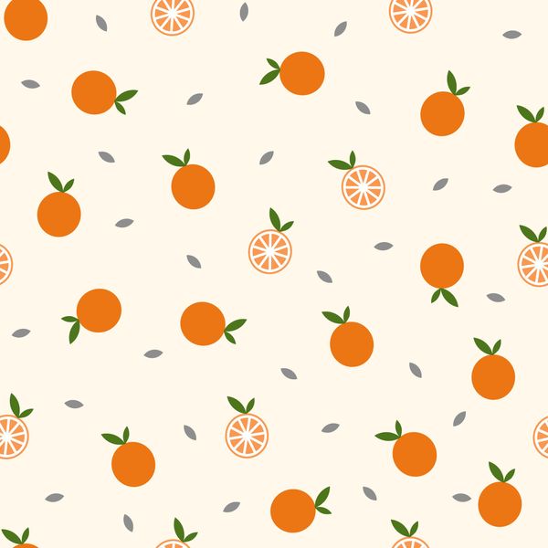 Playful Orange Fruit Pattern