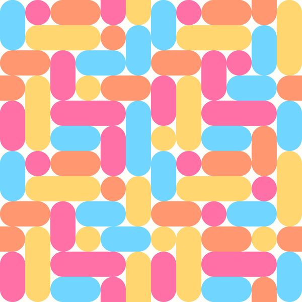Playful Pastel Tiles Pattern