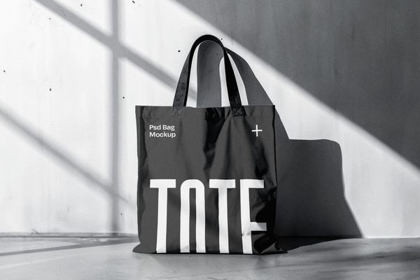 Realistic Branding Tote Bag Mockup