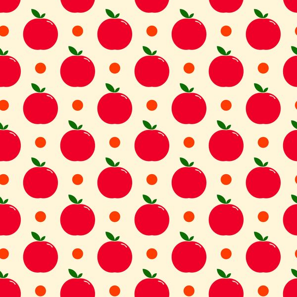 Red Apple Seamless Pattern