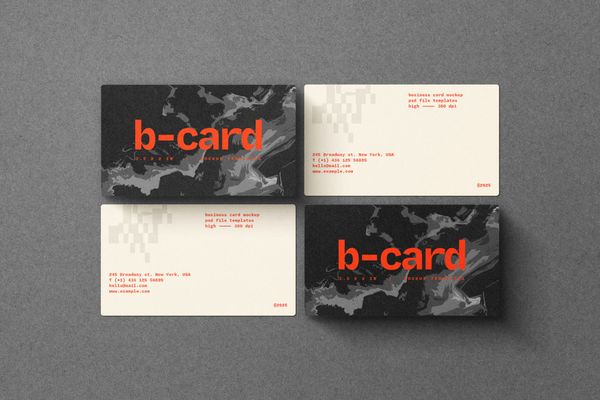 Rounded Business Card Mockup