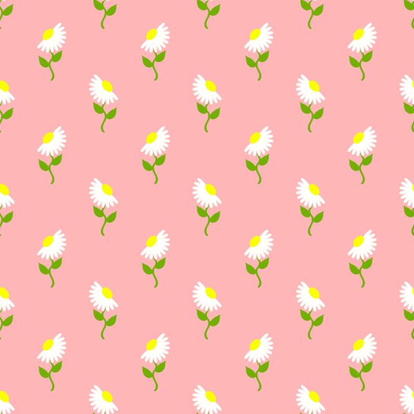 Spring Daisy Seamless Pattern