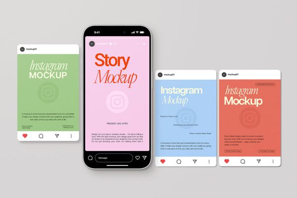 Story & Feed Instagram Mockup