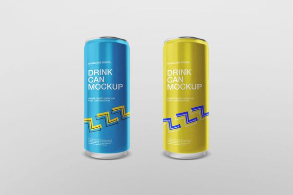 Vibrant Drink Can Mockups