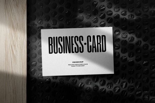 Realistic Clean Business Card Mockup