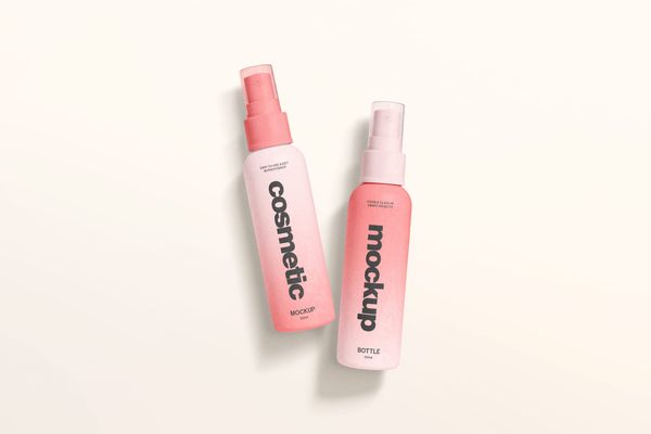 Cosmetic Spray Bottle Mockup