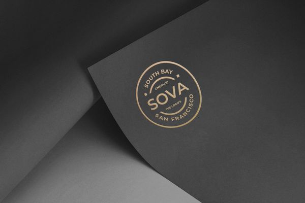 Paper Gold Logo Mockup