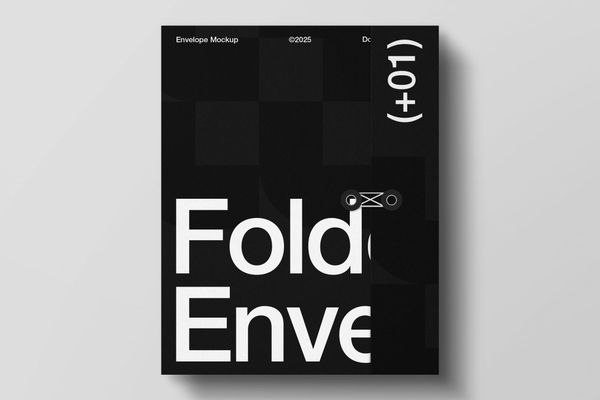 String Tie Folder Mockup