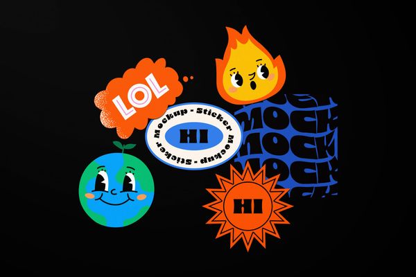 Charm Sticker Mockup