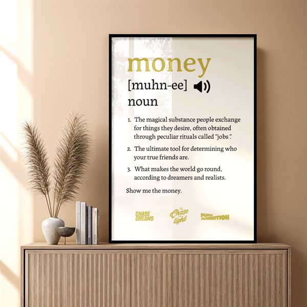 A1 Frame Mockup With Reflection In Boho Interior