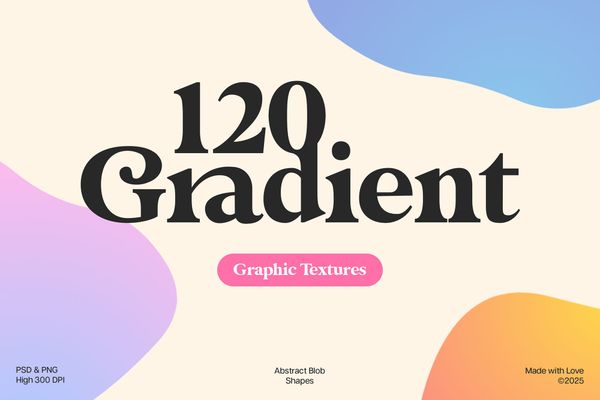 Gradient Abstract Blob Textures