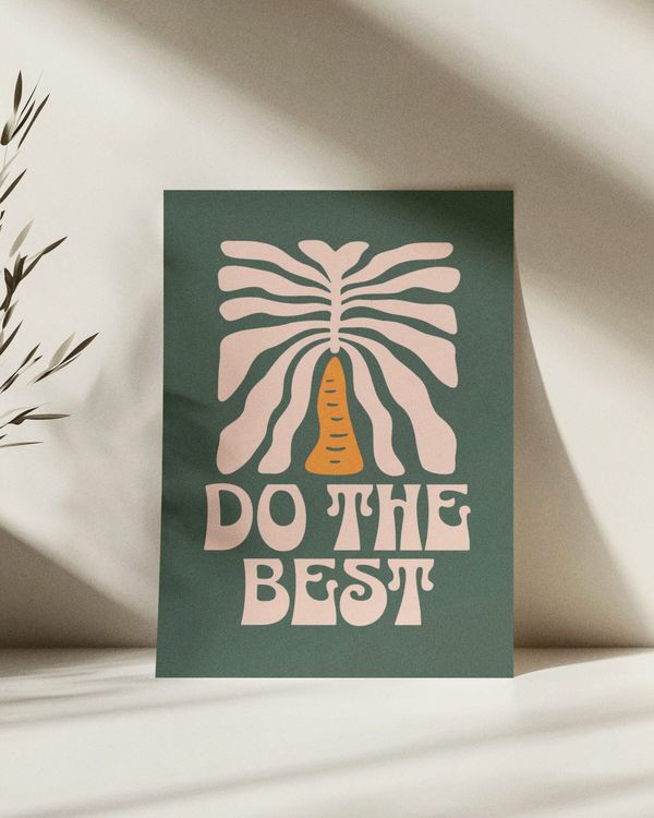 Paper Mockup on Cozy Boho Scene