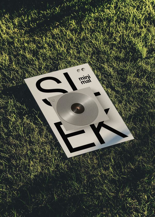 Poster Mockup on Grass