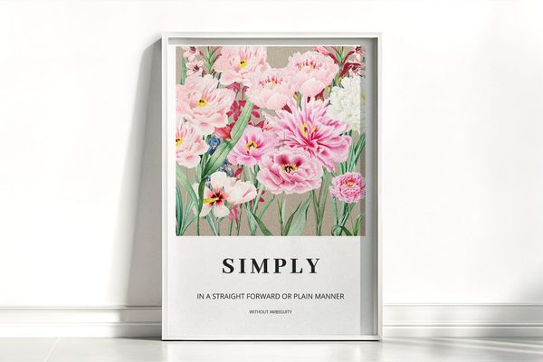 White A3 Frame Mockup In Clean Interior