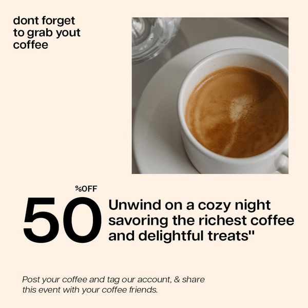 Dont Forget Coffee Shop Instagram Post Template