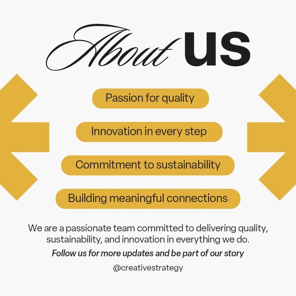 About Us Branding Signature Instagram Post