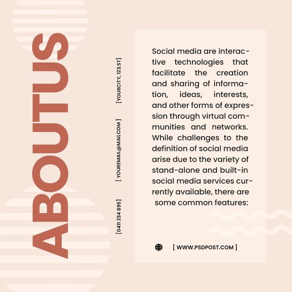 About Us Instagram Post Template