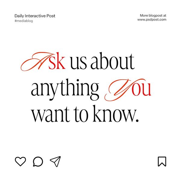 Ask Us About Anything You Want To Know Instagram Post Template