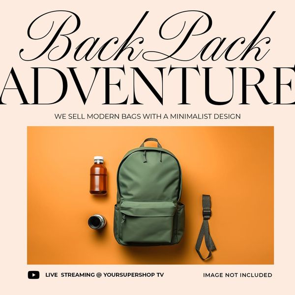 Back Pack Adventure Instagram Post Template