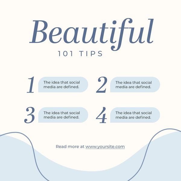 Beautiful Tips Instagram Post Template